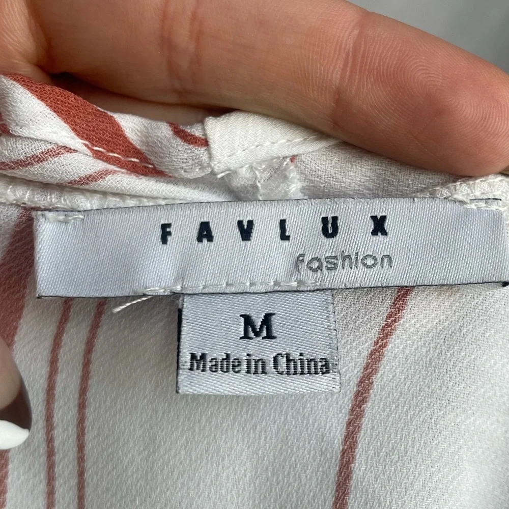 FAVLUX Long Sleeve Striped Blouse - Picture 3 of 3